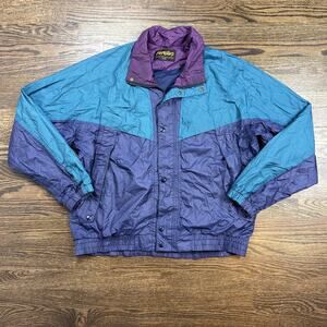 Vintage Forrester's Jacket Mens Large‎ Colorblock Nylon Windbreaker USA 90s